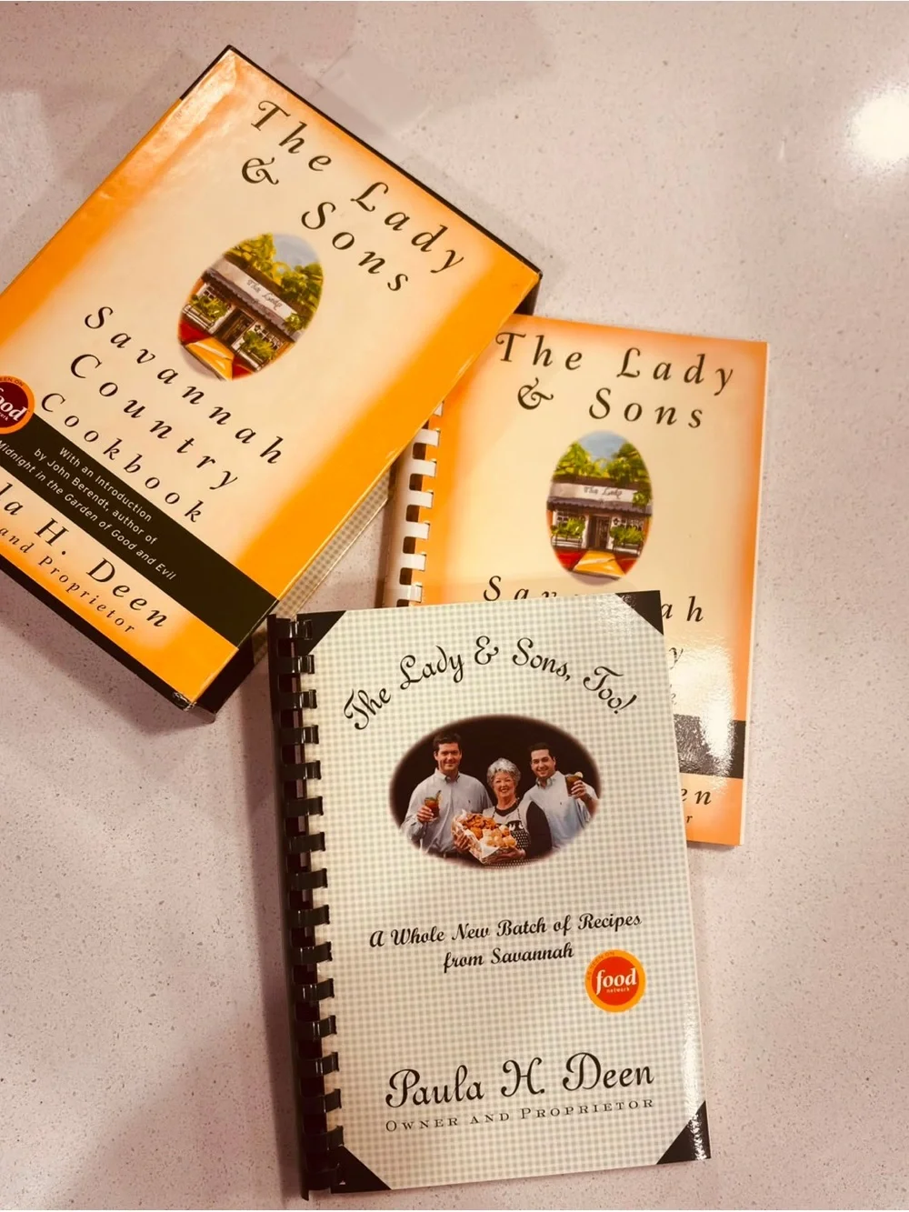 Paula Deen Cookbook Lot 4 Books Lady & Sons Savannah HC Slipcase Spiral Recipes